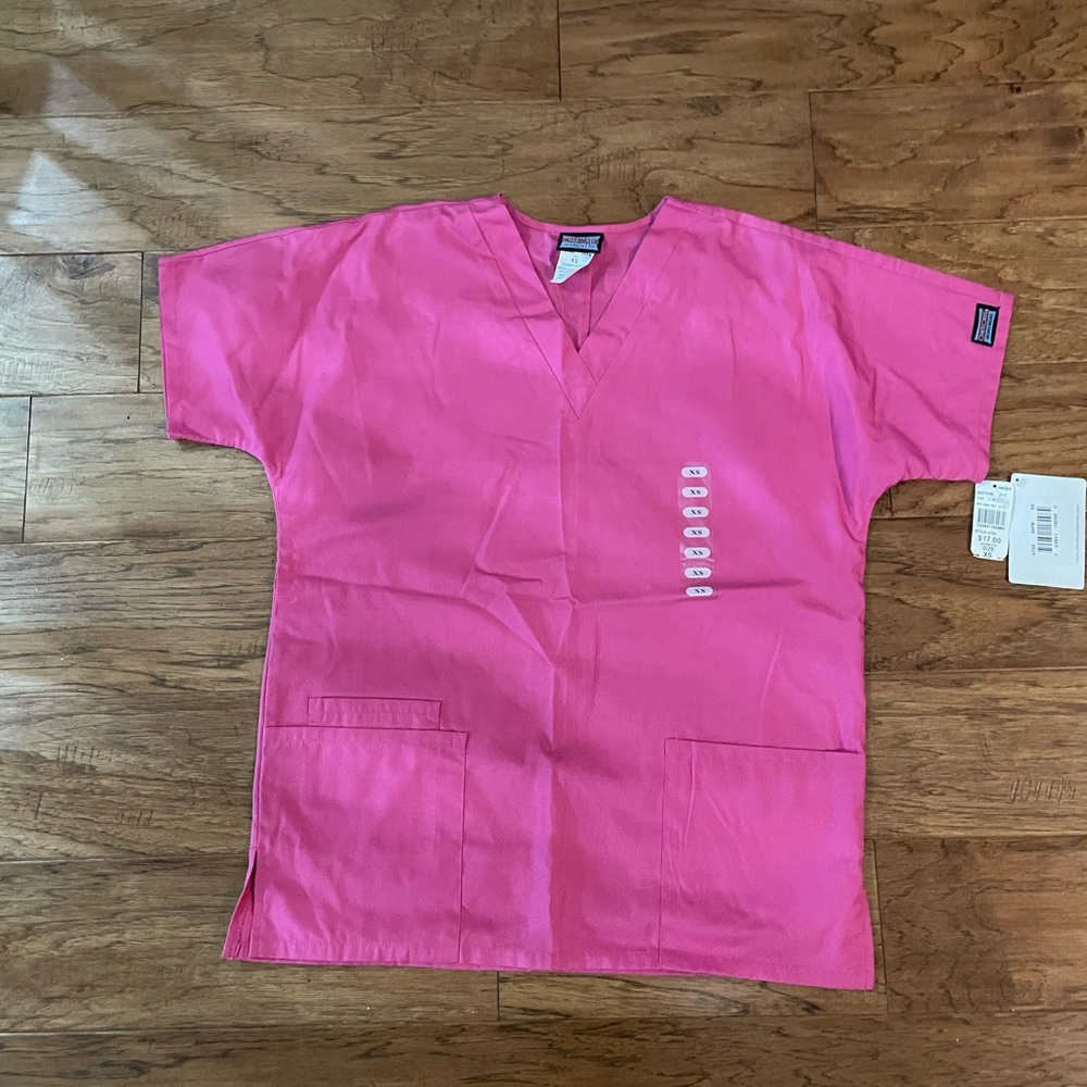 Hot Pink Scrub Top